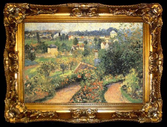framed  Camille Pissarro Lush garden, ta009-2